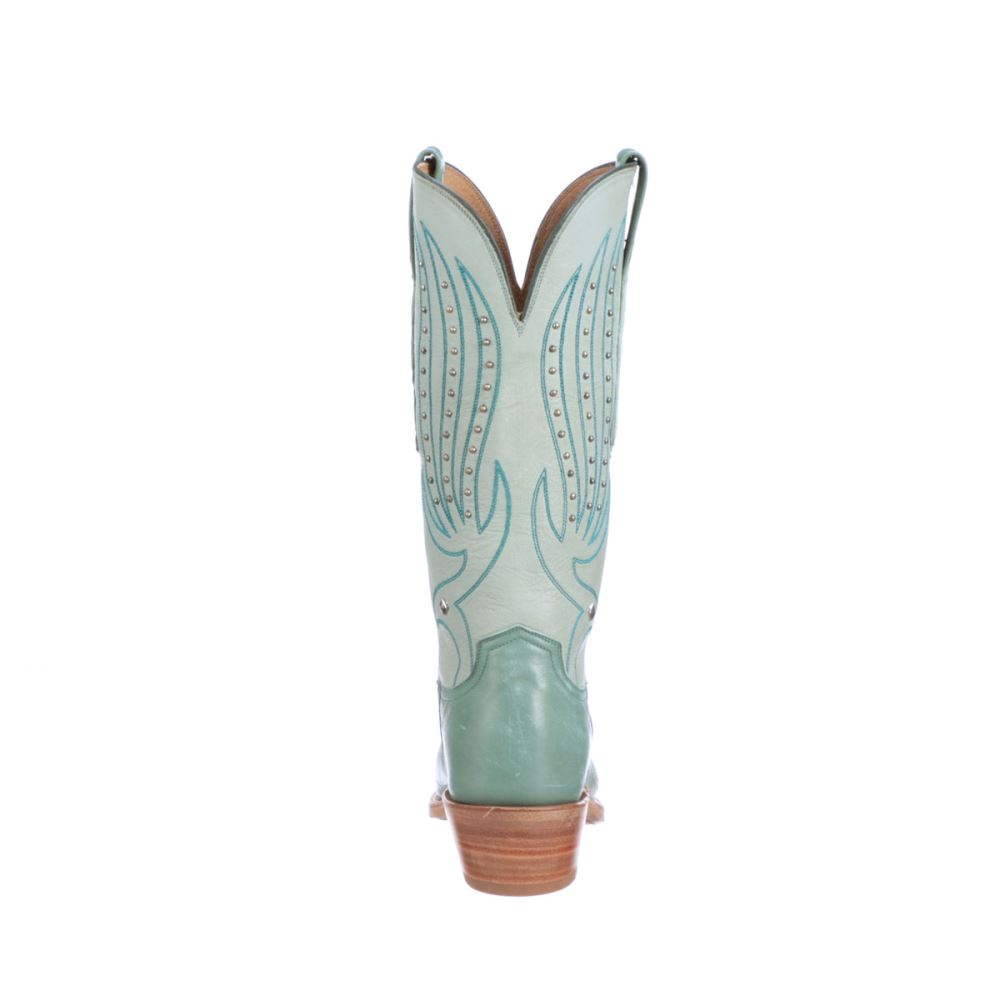 Lucchese Camilla Stud - Emerald Blue