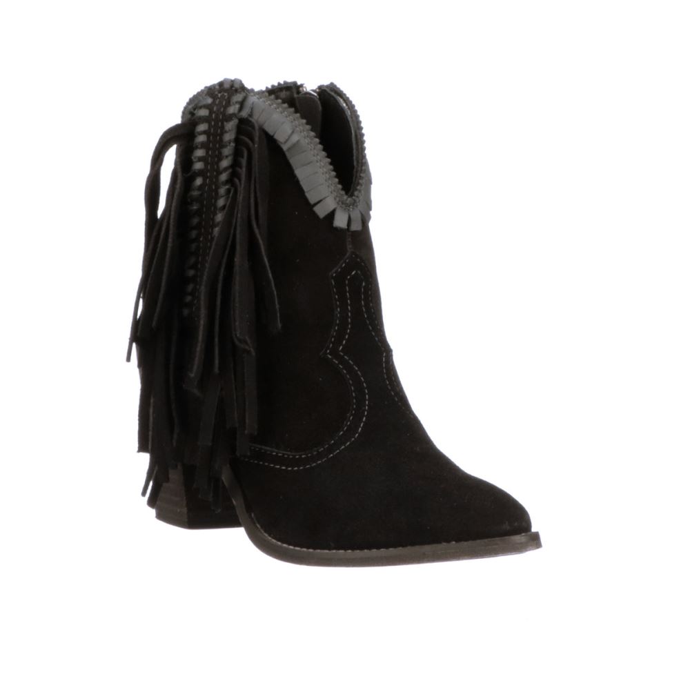 Lucchese Sofia Fringe - Black