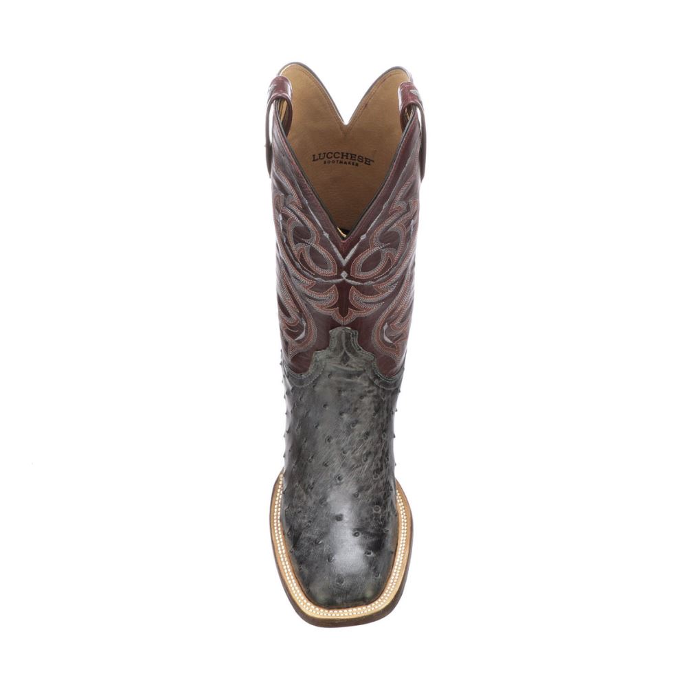 Lucchese Harris - Anthracite Grey + Black Cherry