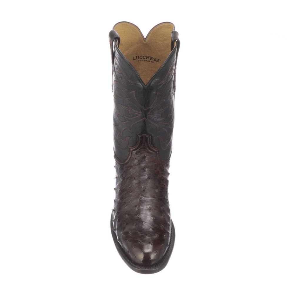 Lucchese Hudson - Black Cherry + Black