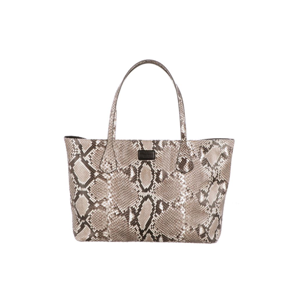 Lucchese Python Tote - Black/White