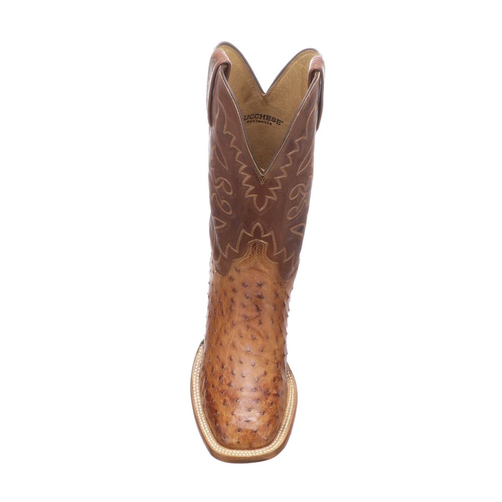 Lucchese Harmon - Barnwood + Tan