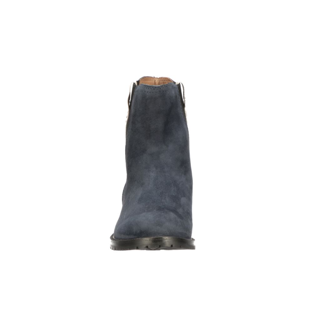 Lucchese Suede Garden Boot - Navy