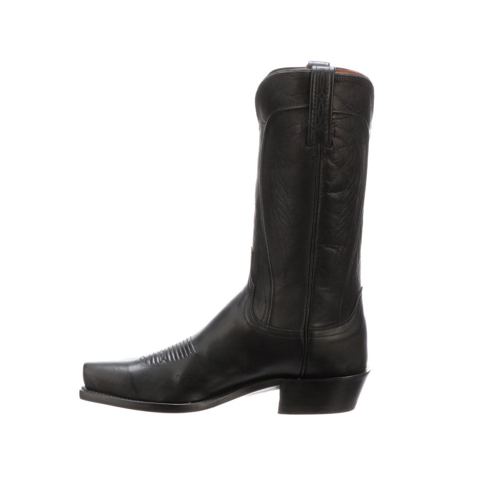 Lucchese Bart - Black + Cowhide