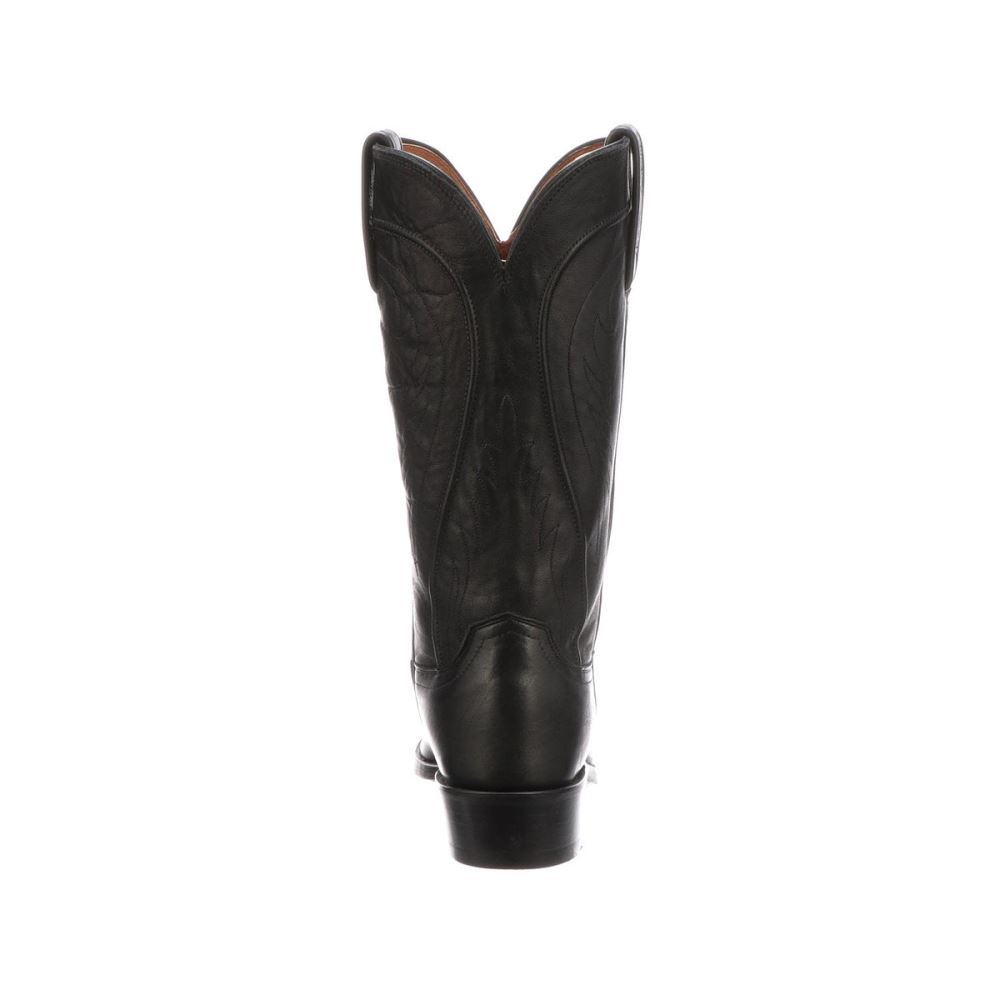 Lucchese Bart - Black + Cowhide