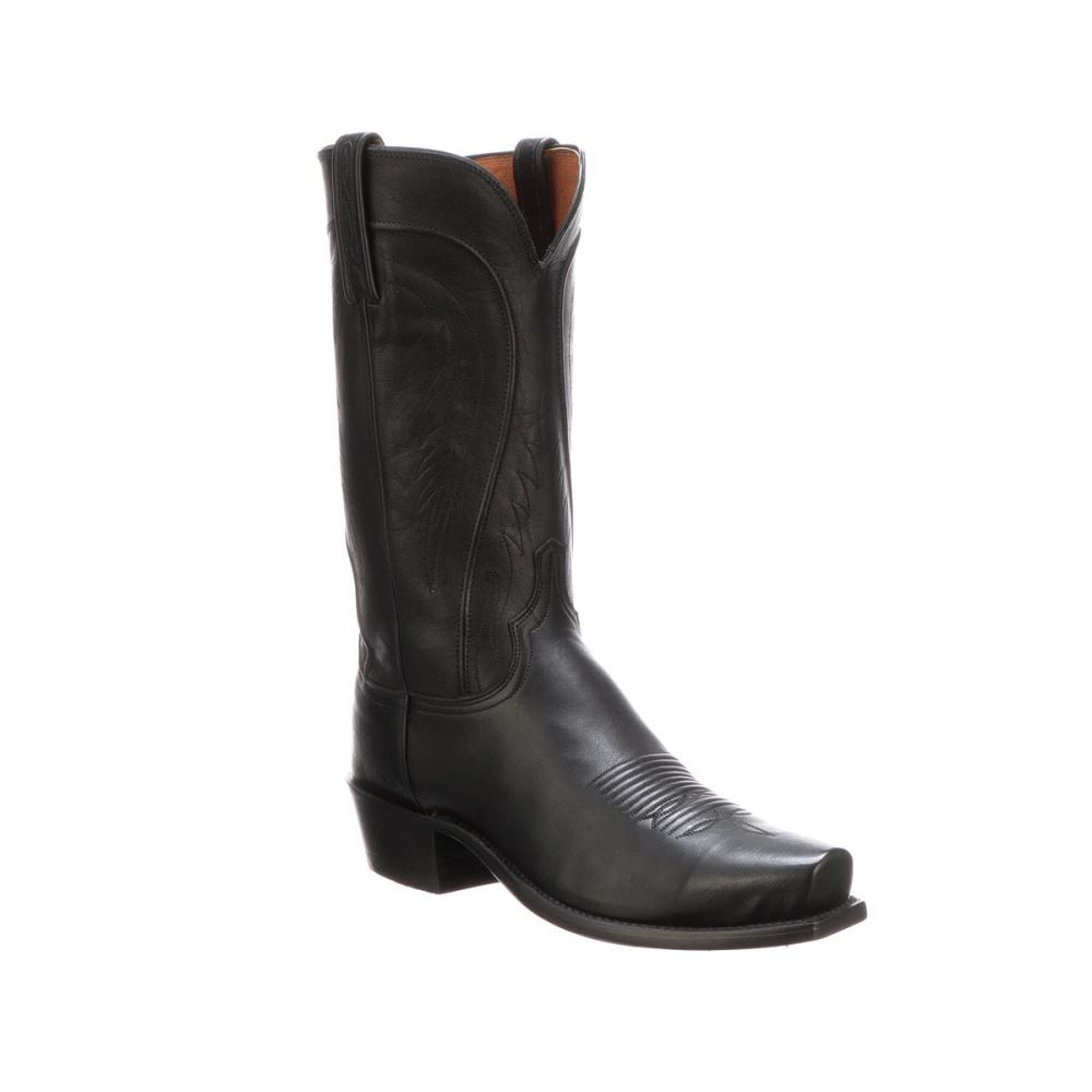 Lucchese Bart - Black + Cowhide