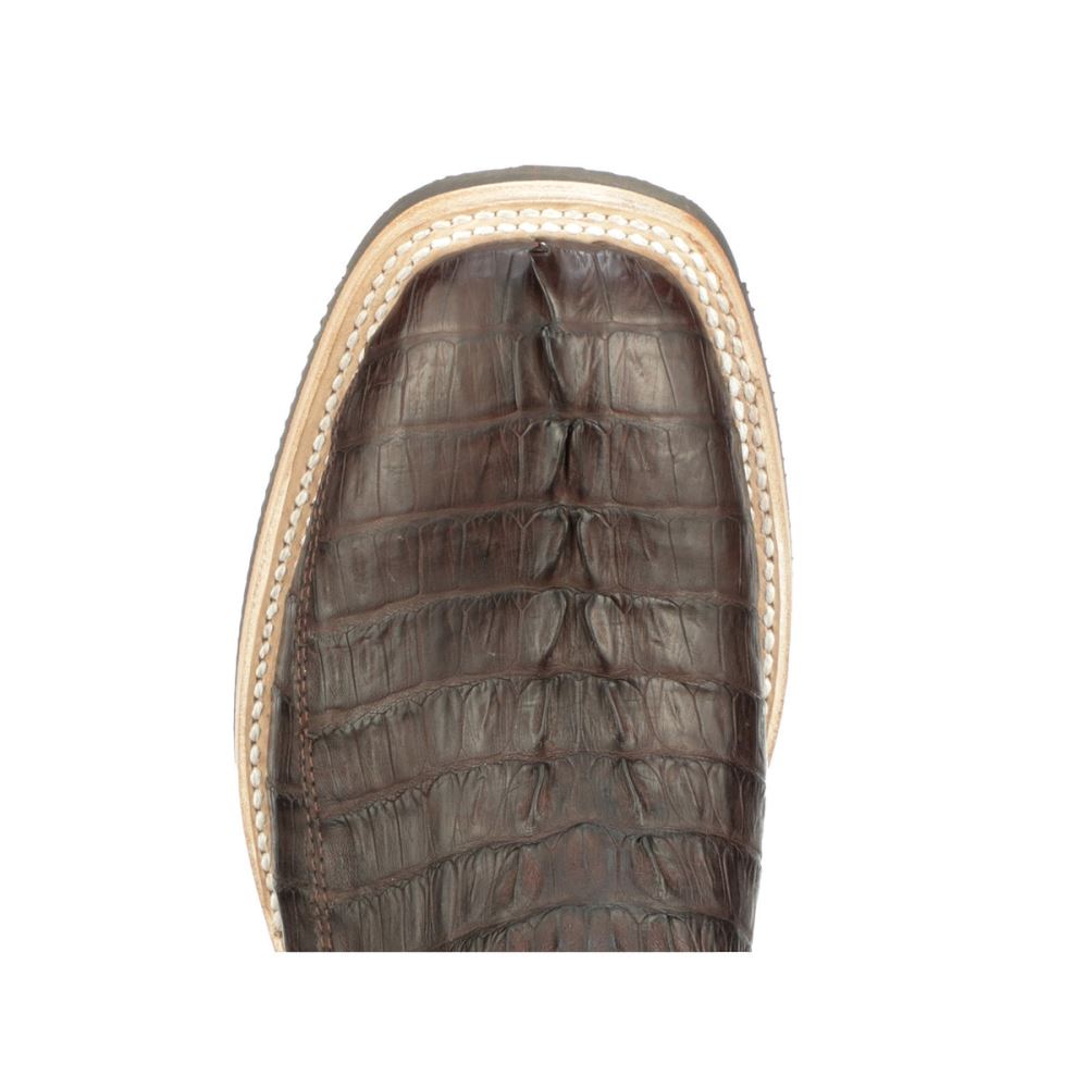 Lucchese Rowdy Hornback Caiman - Chocolate