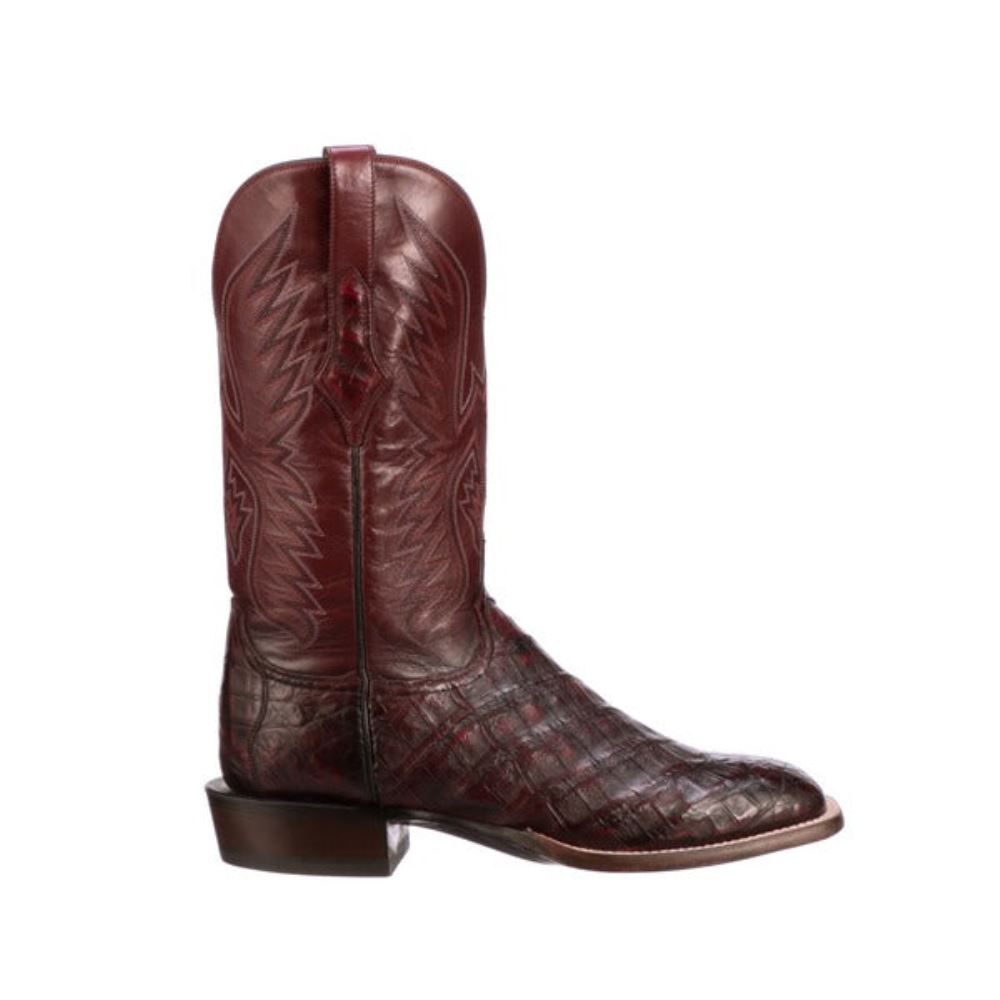 Lucchese Bryan Exotic - Black Cherry + Sangria