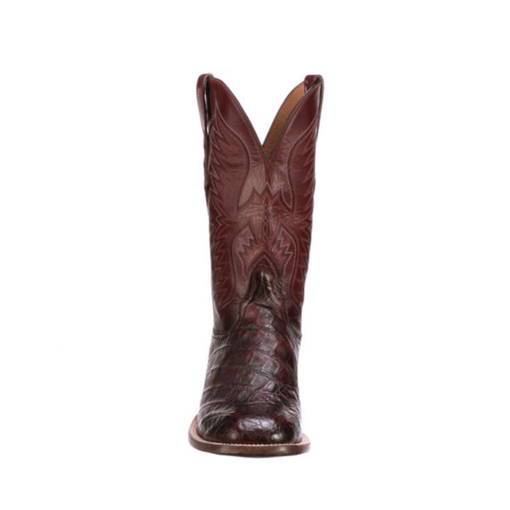 Lucchese Bryan Exotic - Black Cherry + Sangria