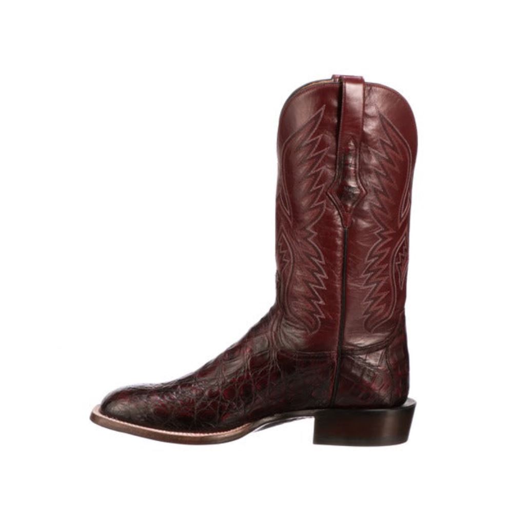 Lucchese Bryan Exotic - Black Cherry + Sangria