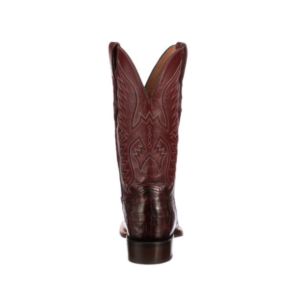 Lucchese Bryan Exotic - Black Cherry + Sangria