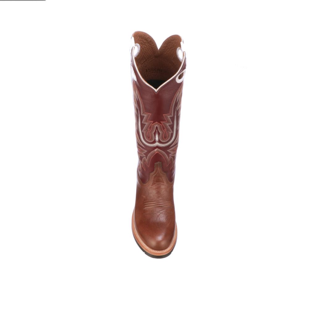 Lucchese Ruth Tall - Tan + Red